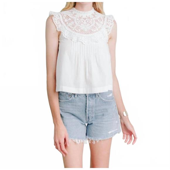 NEW LOVE THE LABEL alma sleeveless top in white - Picture 1 of 3
